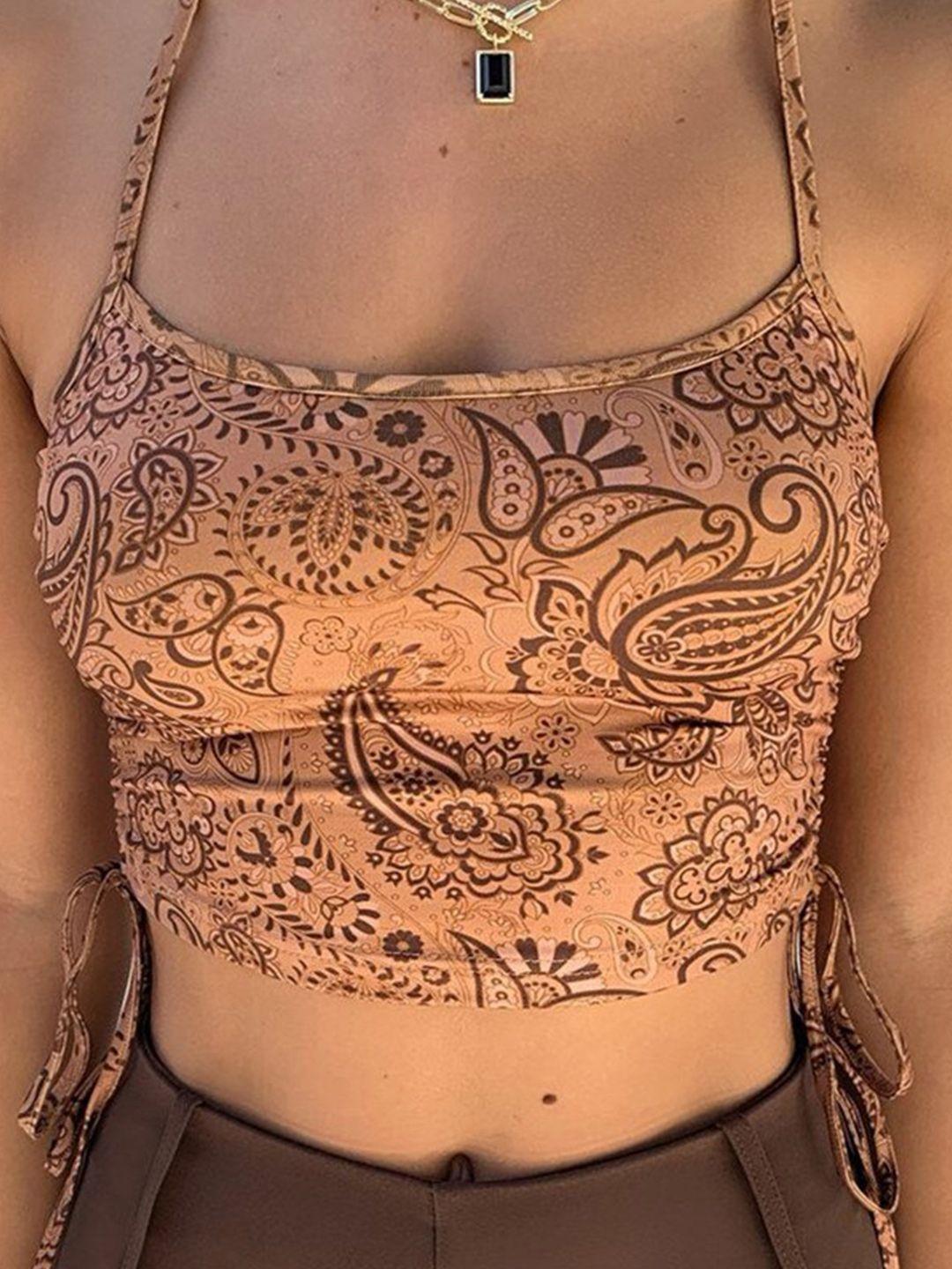 stylecast ethnic motifs printed sleeveless top