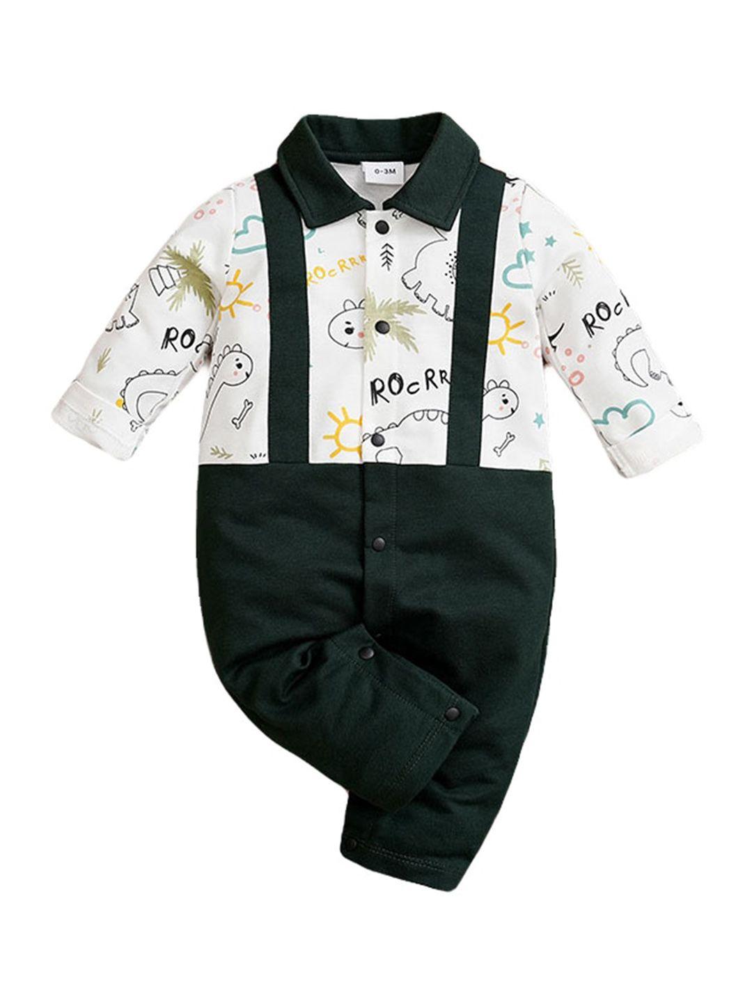stylecast infant boys printed cotton rompers