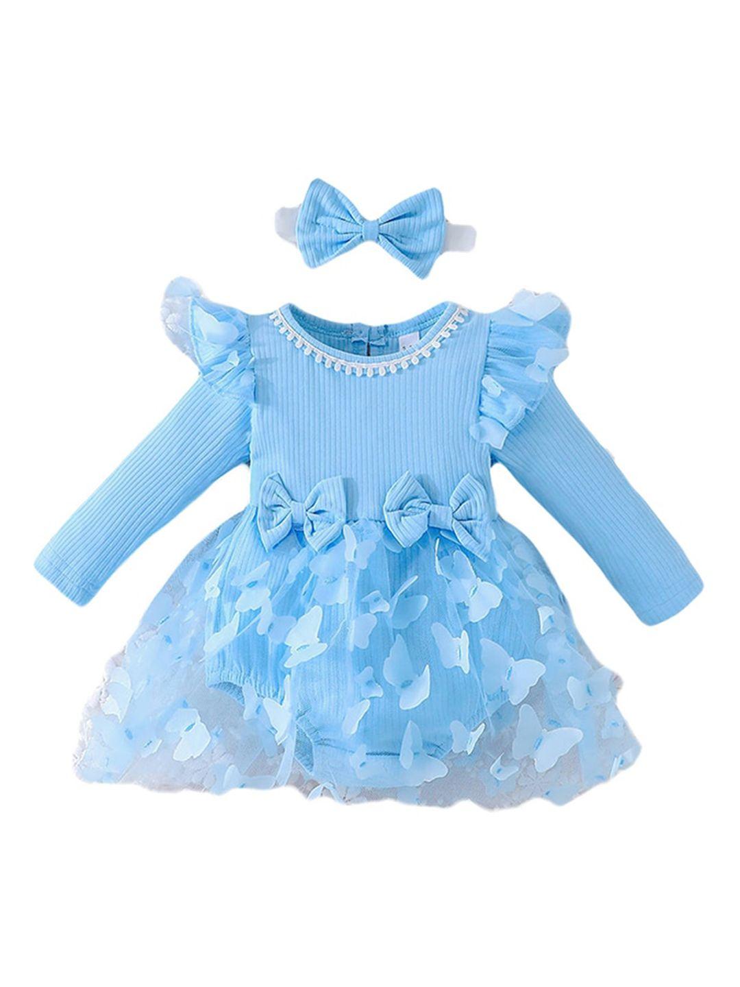 stylecast infant girls cotton rompers with bow band