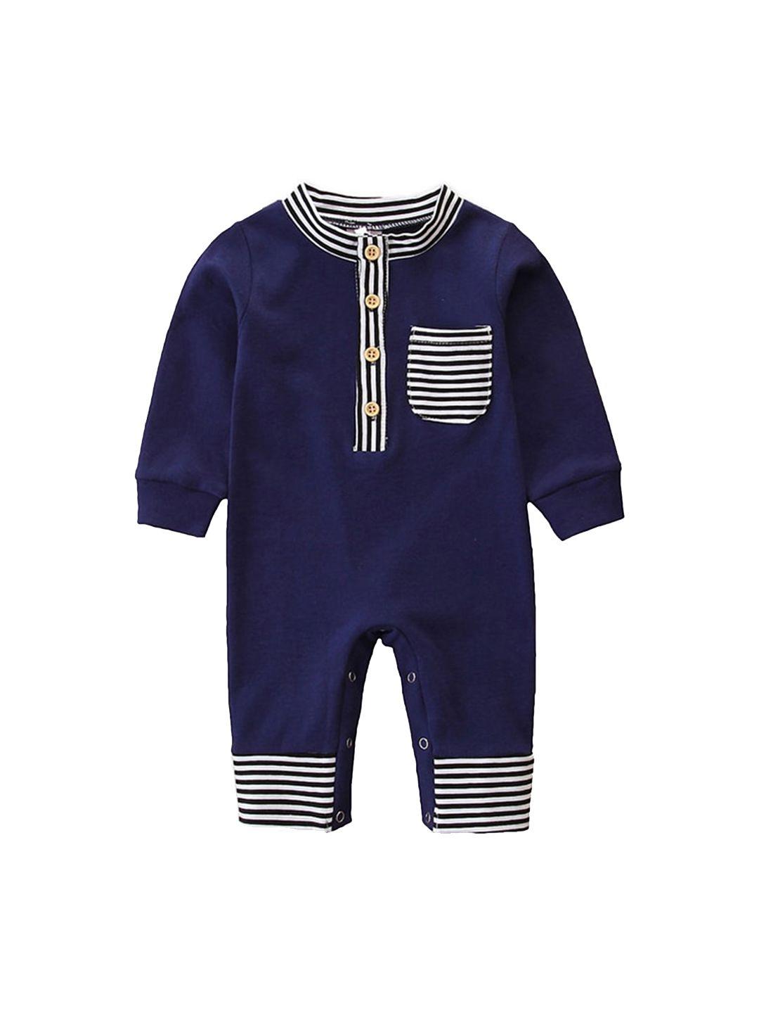 stylecast infant girls navy blue cotton rompers