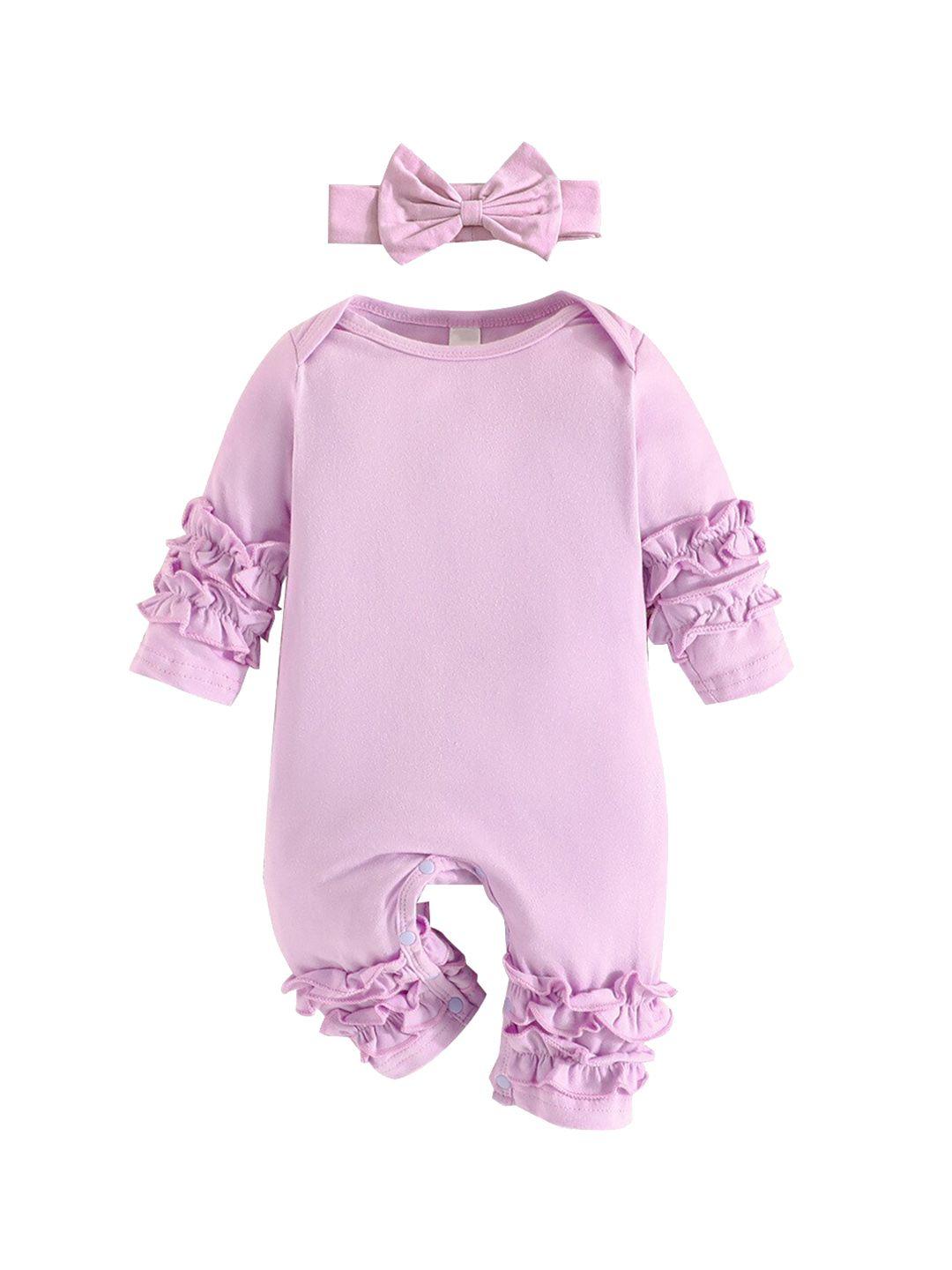 stylecast-infant-girls-purple-cotton-rompers-with-bow