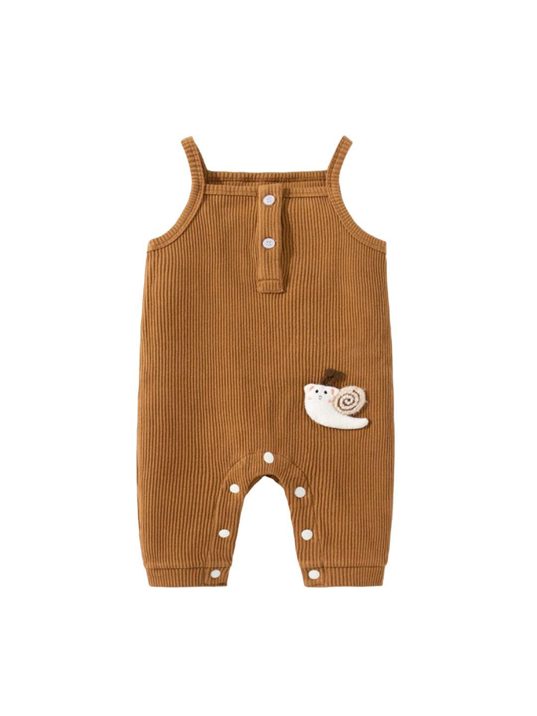 stylecast infant kids brown striped cotton rompers