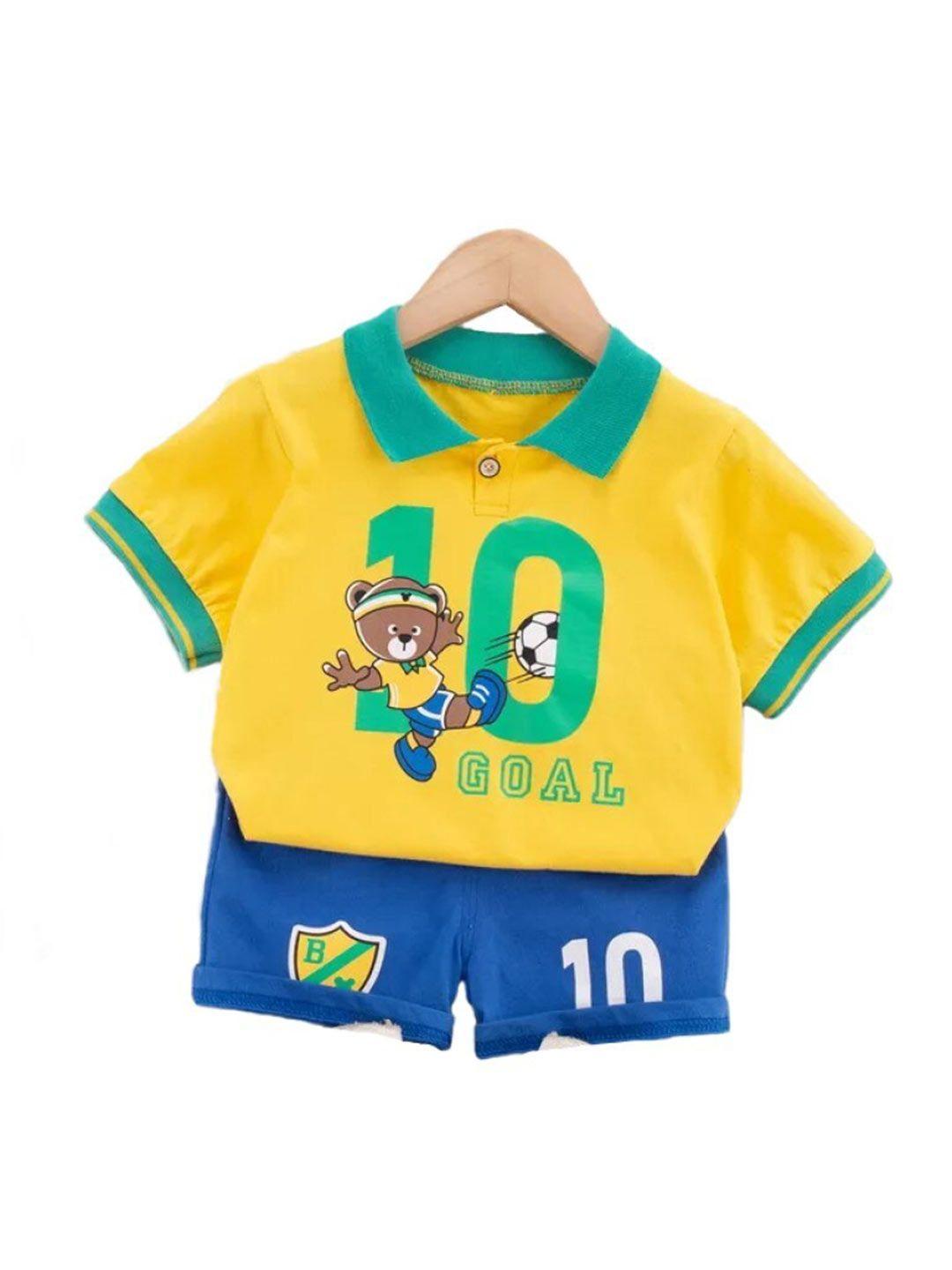 stylecast infant kids pure cotton printed t-shirt with shorts