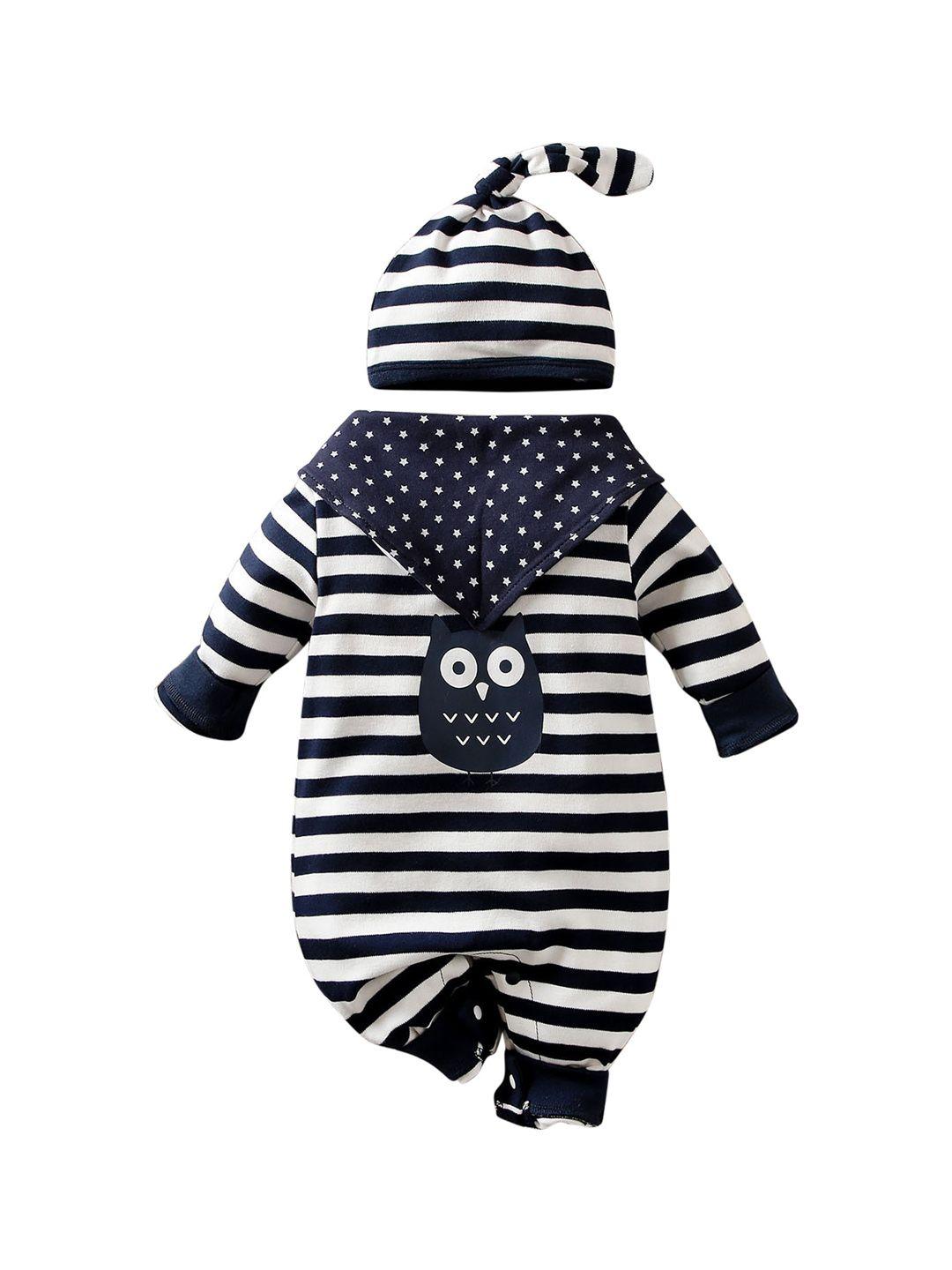 stylecast infants striped cotton rompers