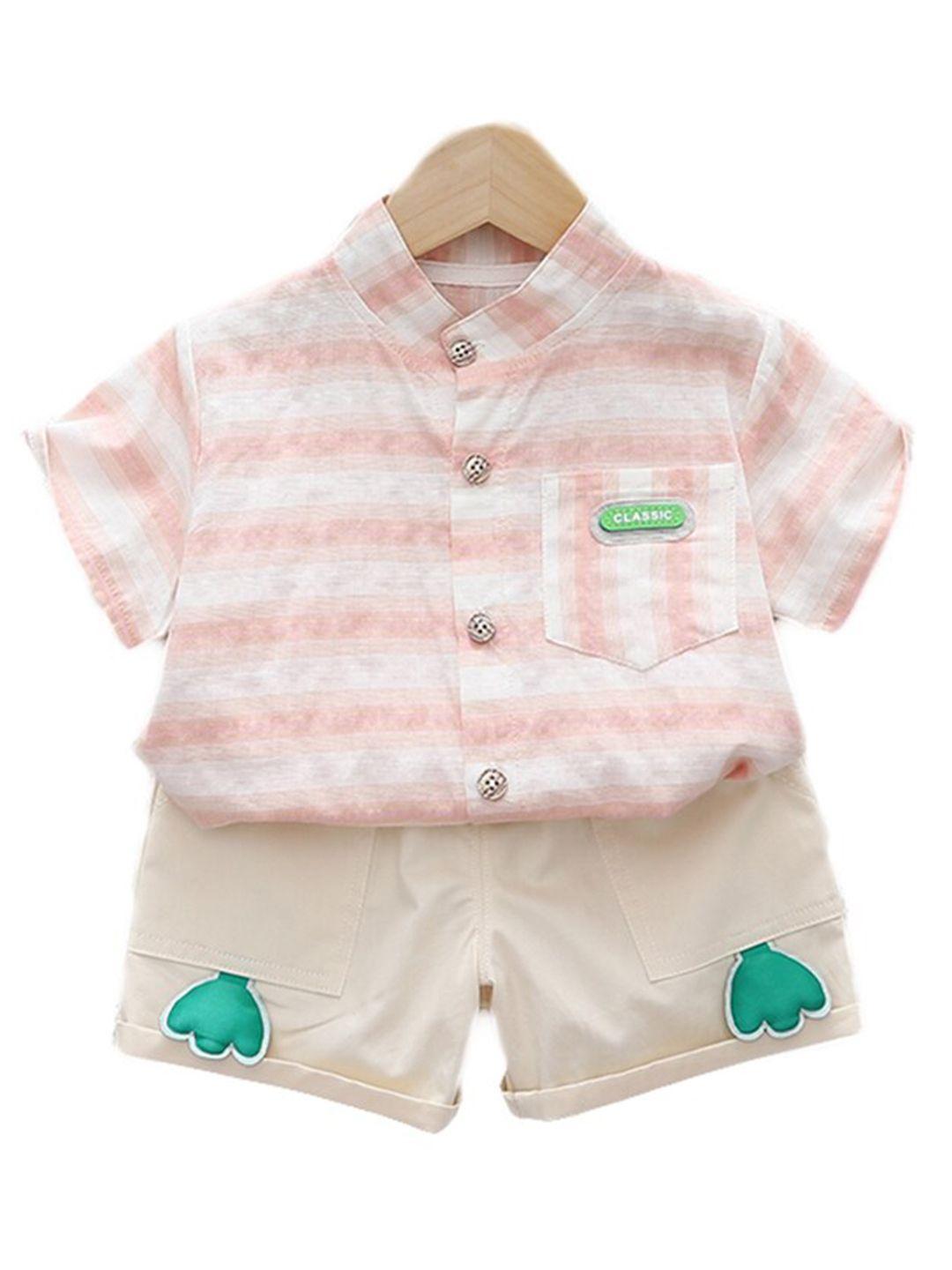 stylecast-kids-pink-striped-shirt-with-shorts