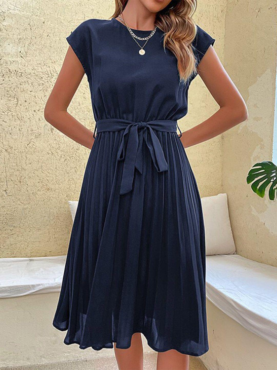 stylecast navy blue midi dress