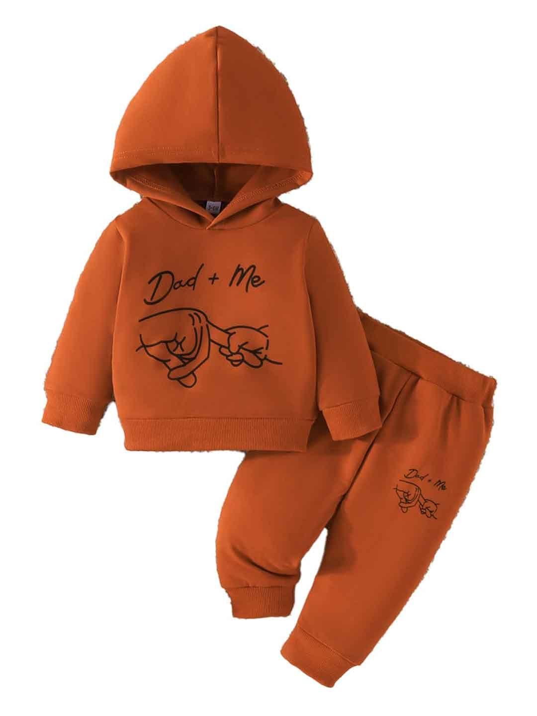 stylecast orange kids printed top with pyjamas