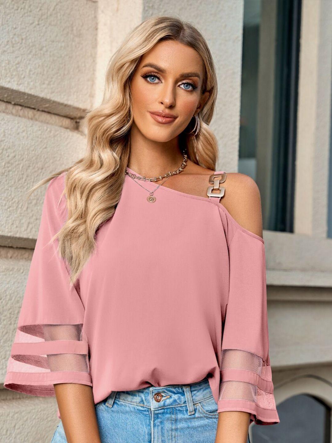 stylecast pink flared sleeve top