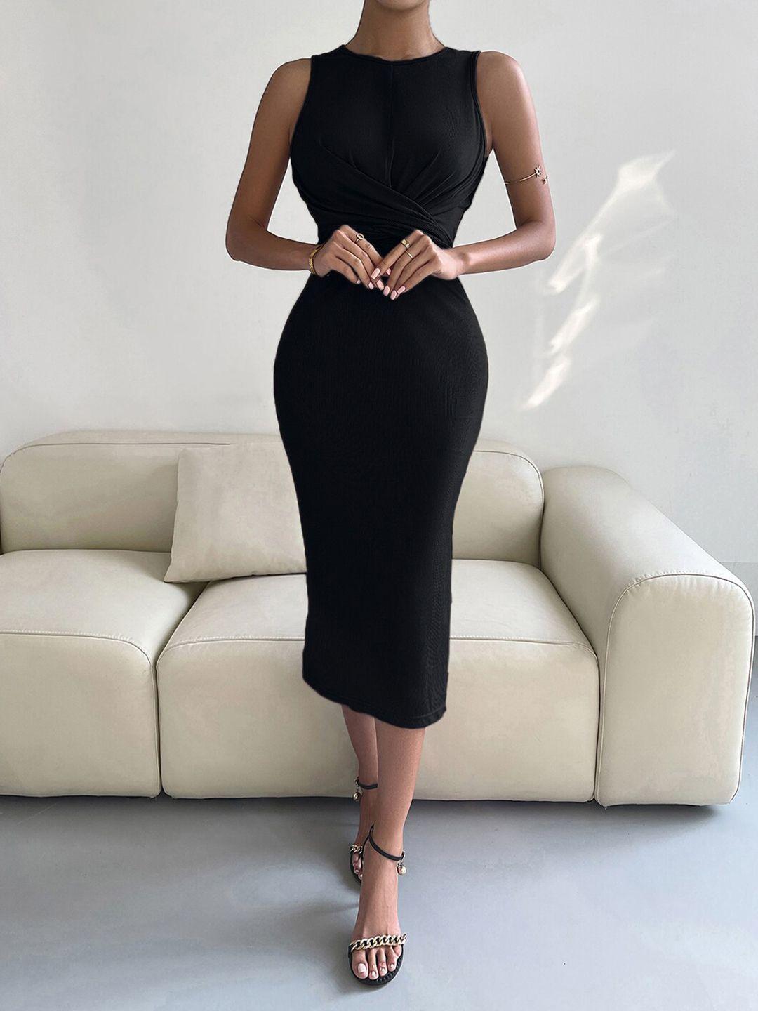 stylecast round neck knitted bodycon dress
