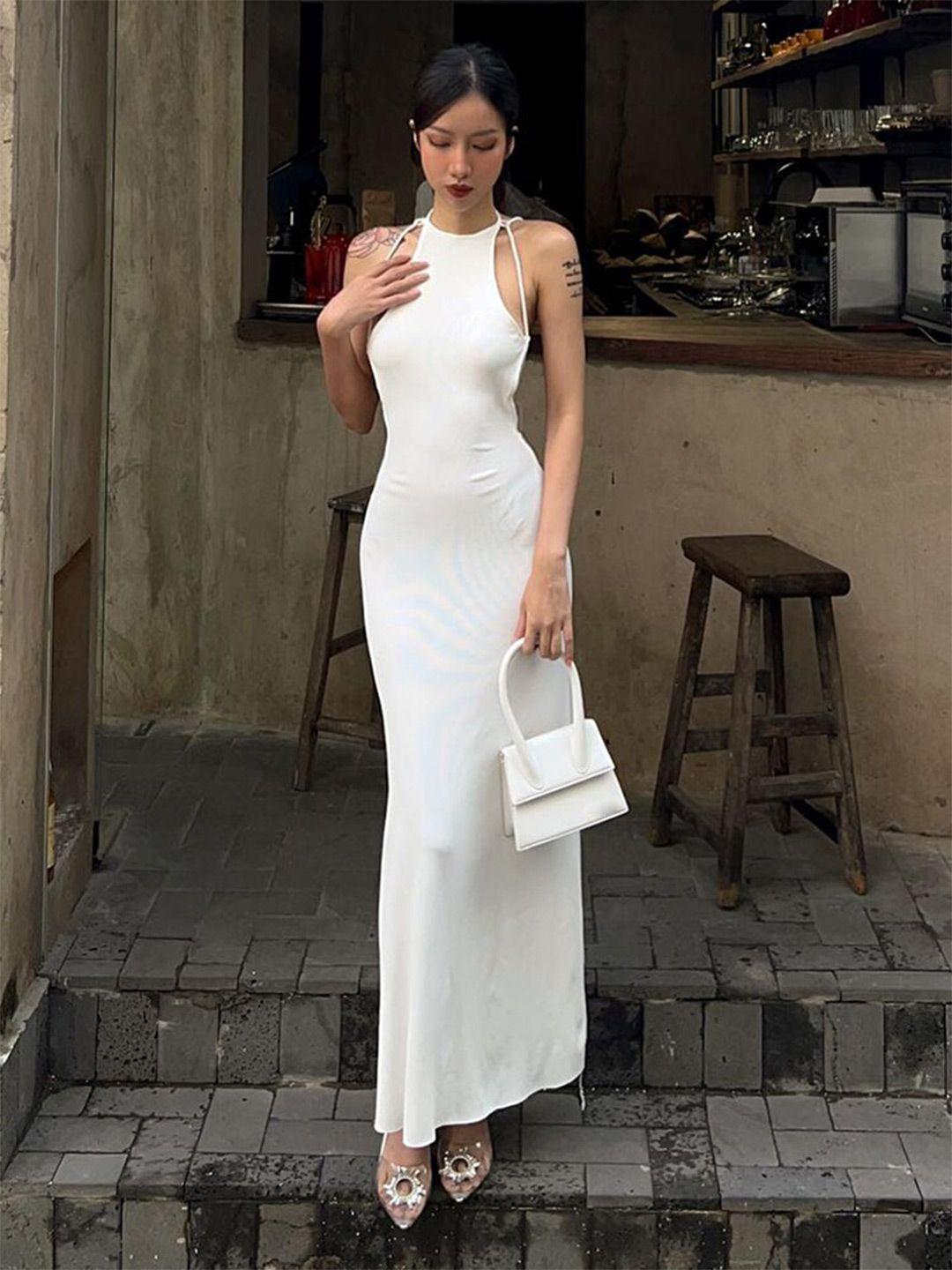 stylecast white bodycon maxi dress