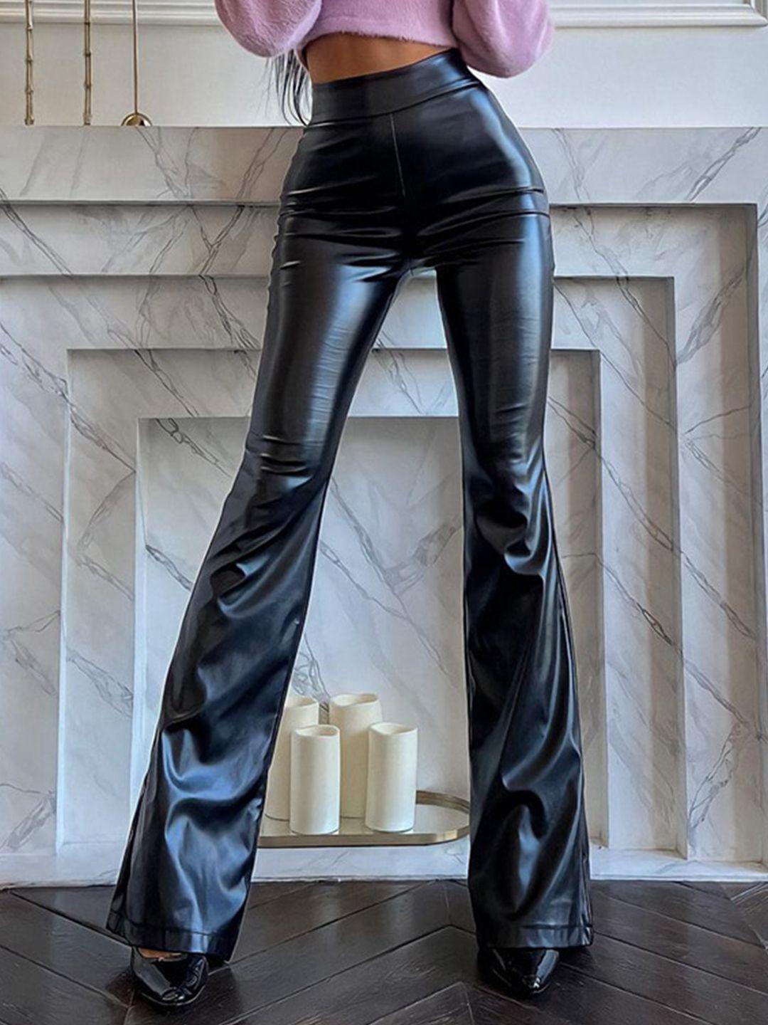 stylecast women black high-rise bootcut trousers