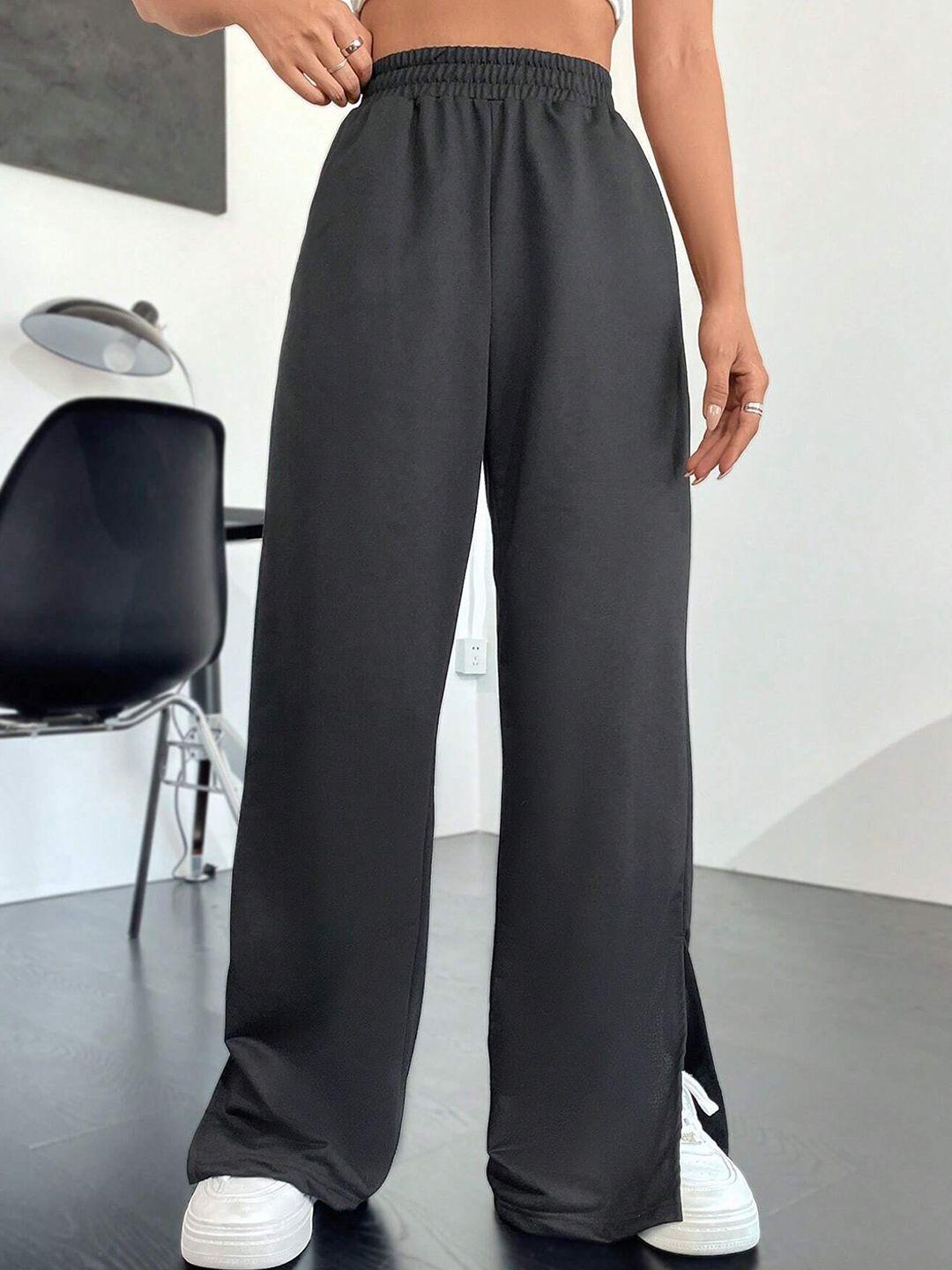 stylecast women grey loose fit easy wash parallel trousers