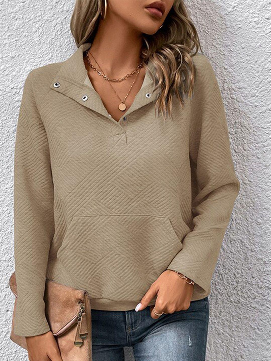 stylecast women khaki sweatshirt