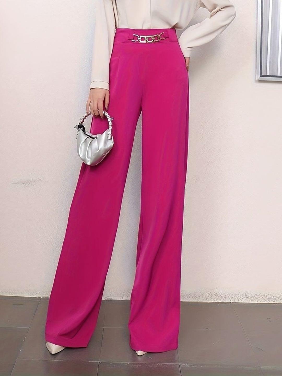 stylecast women pink flared trousers