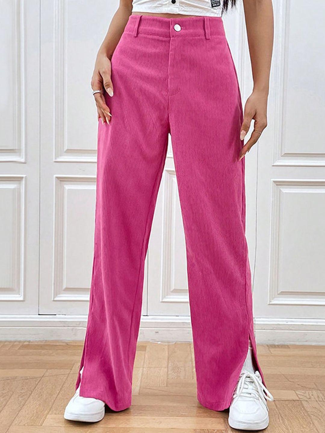stylecast women pink high-rise trousers
