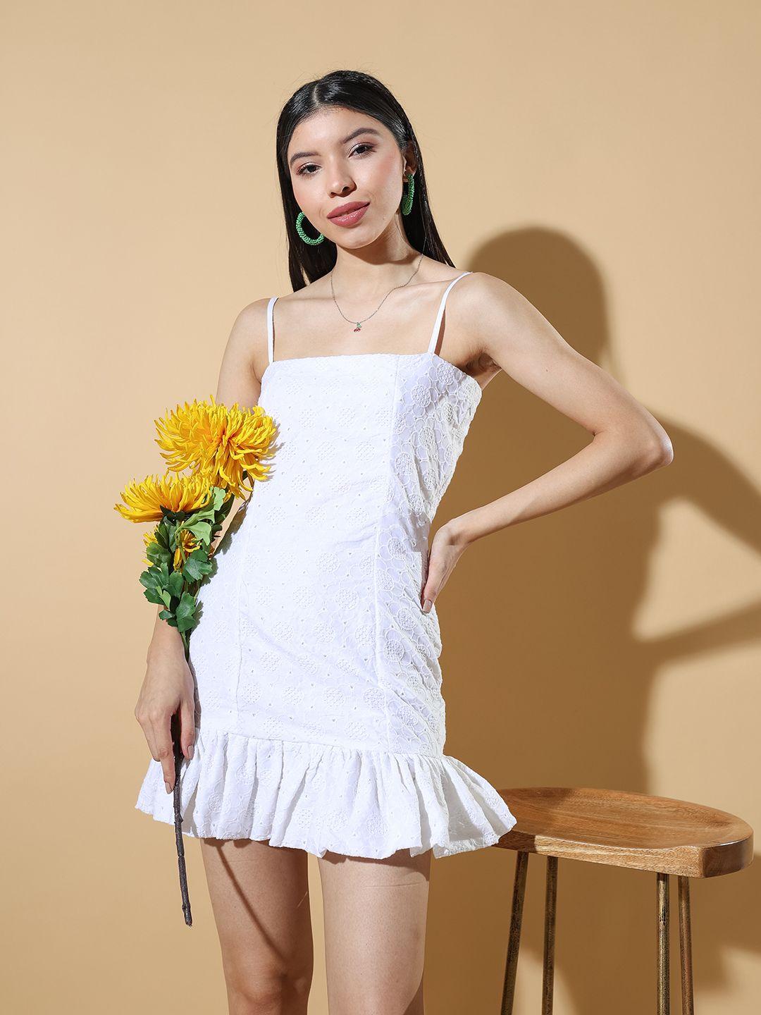 stylecast x hersheinbox floral embroidered a-line mini dress