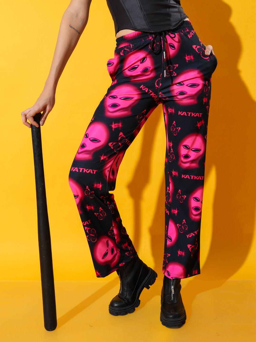 stylecast x hersheinbox women conversational printed trousers
