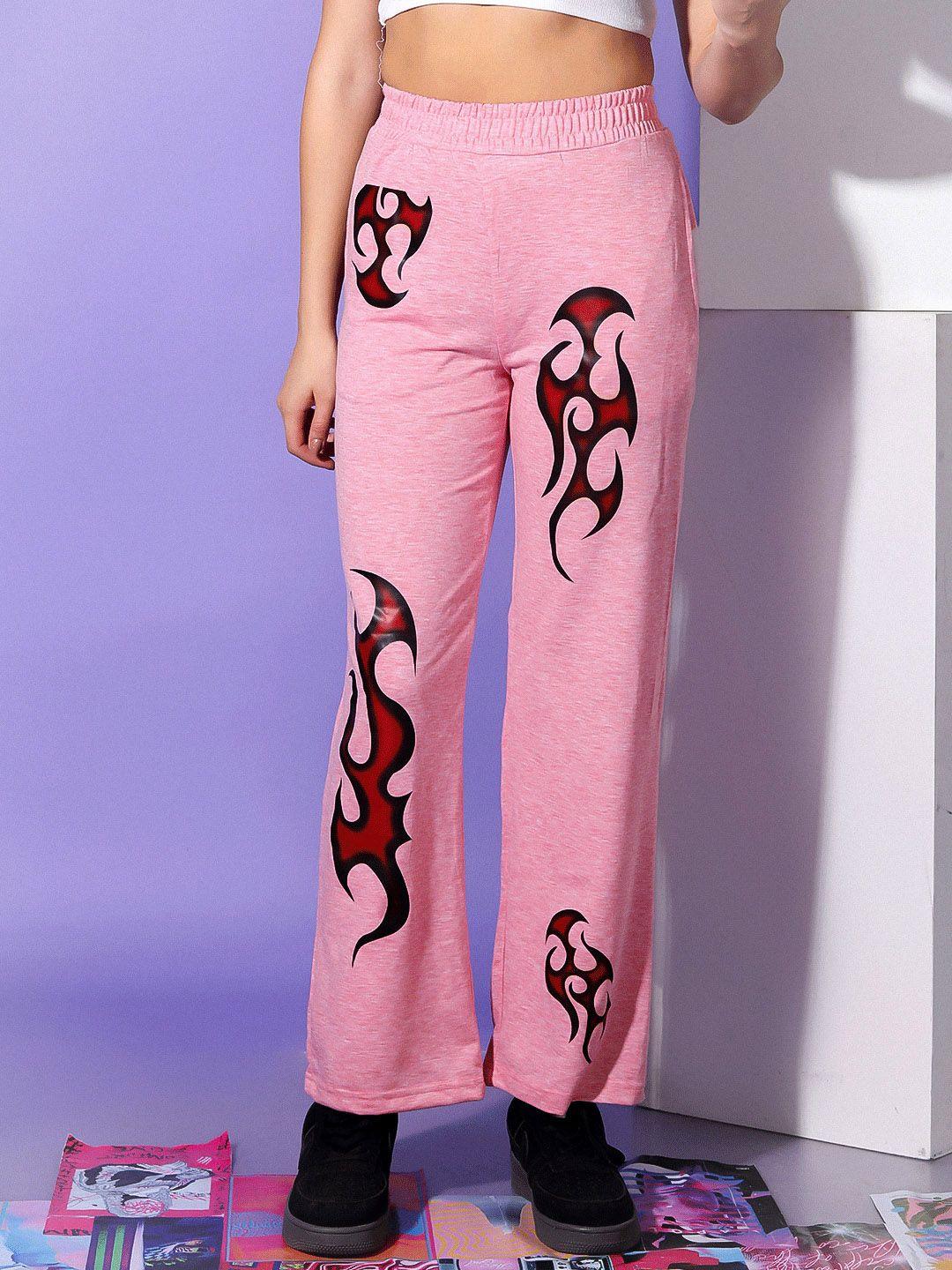 stylecast x hersheinbox women cotton abstract printed trousers