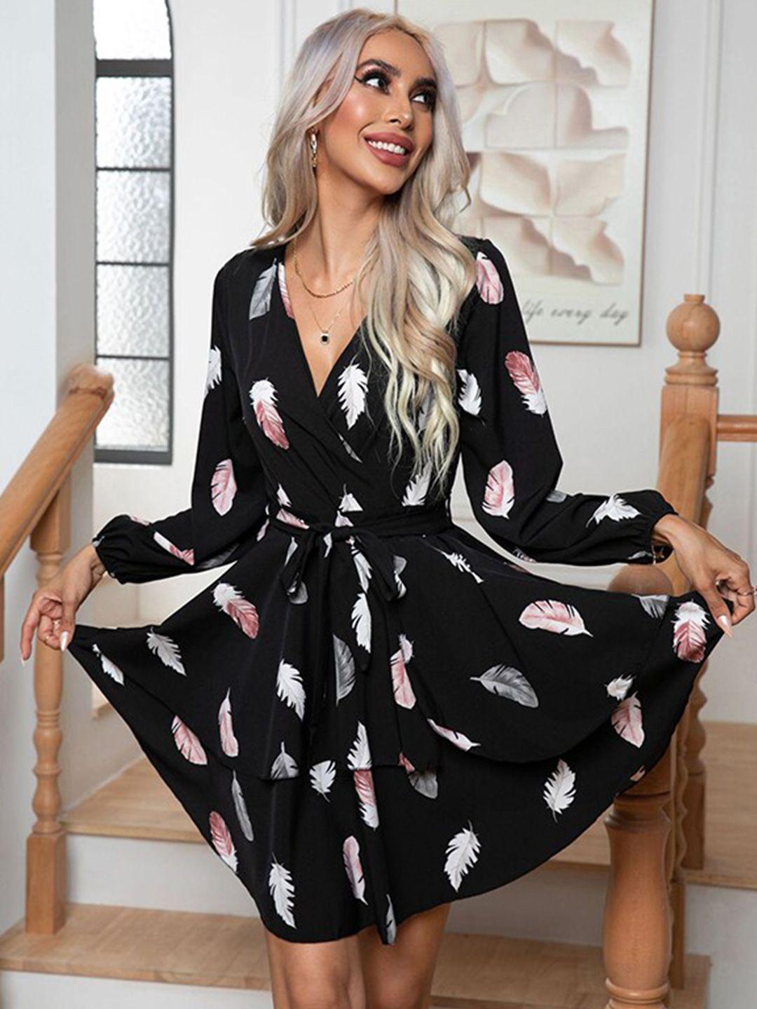 stylecast abstract printed wrap dress