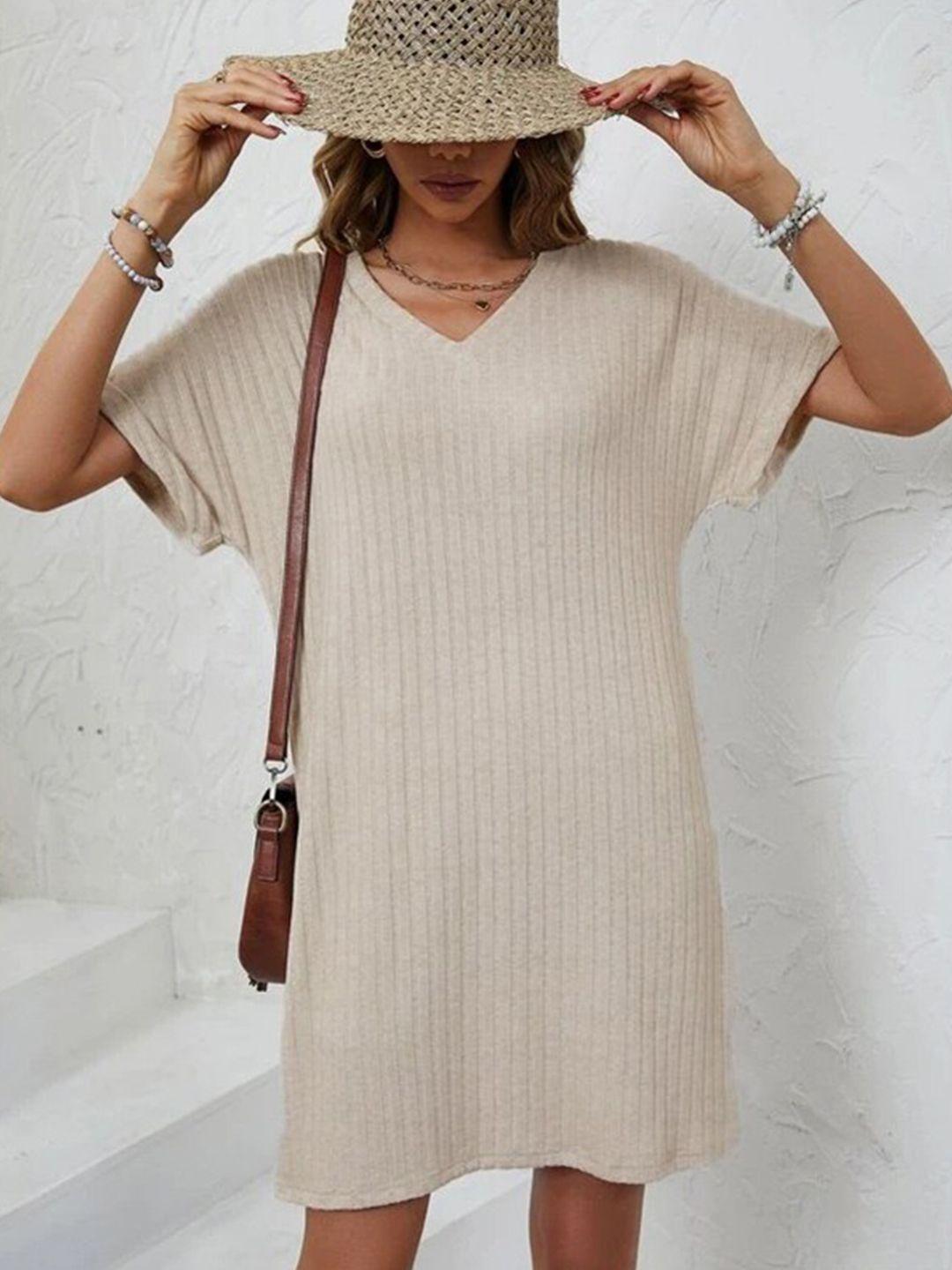 stylecast beige t-shirt mini dress