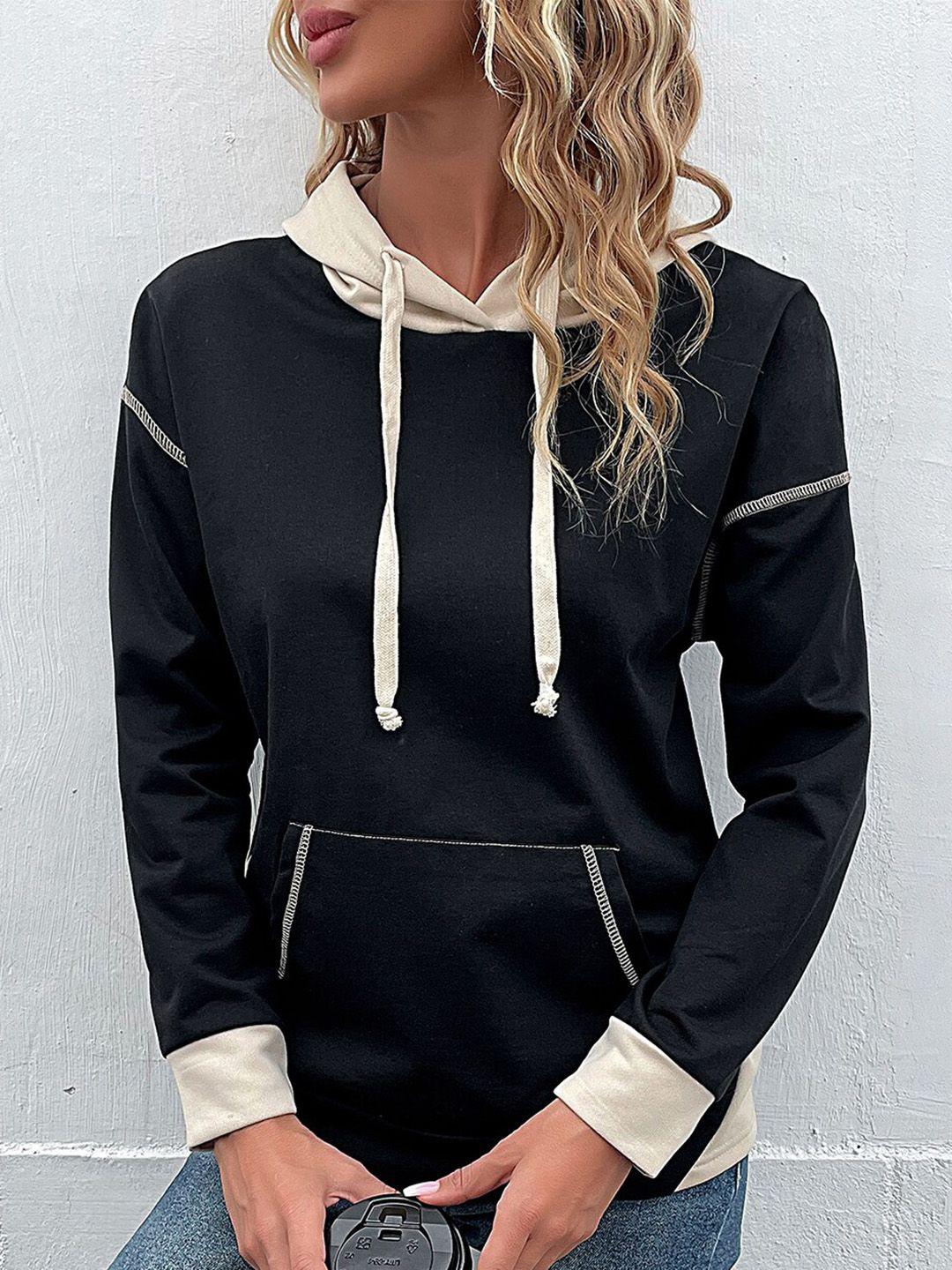 stylecast black hooded pullover