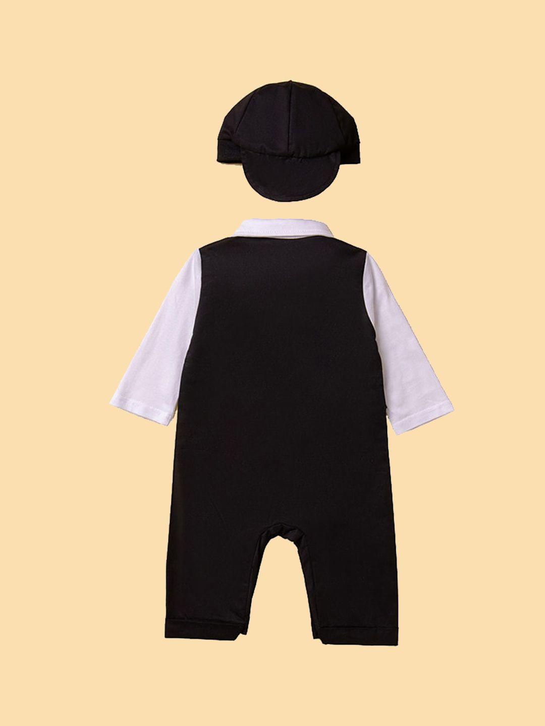 stylecast black infants boys cotton rompers