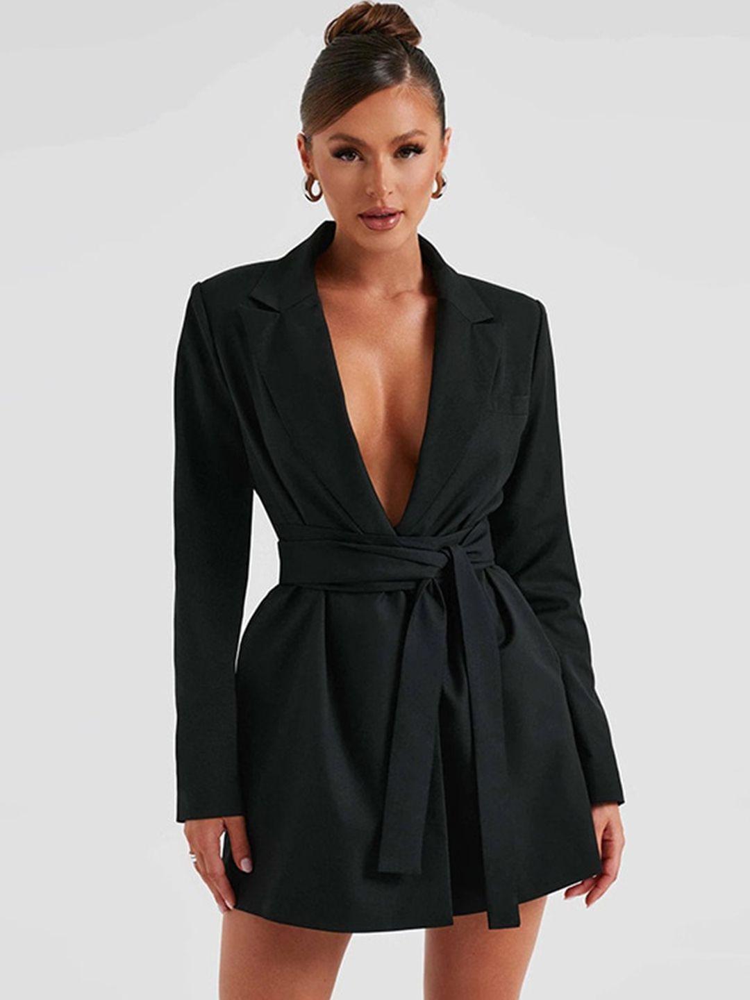stylecast black single-breasted overcoat