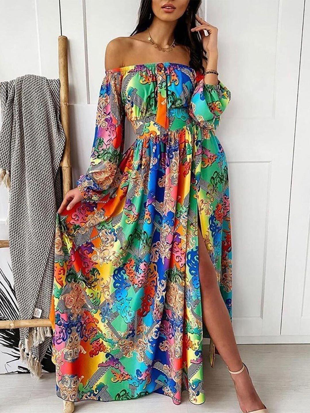 stylecast blue floral printed dress