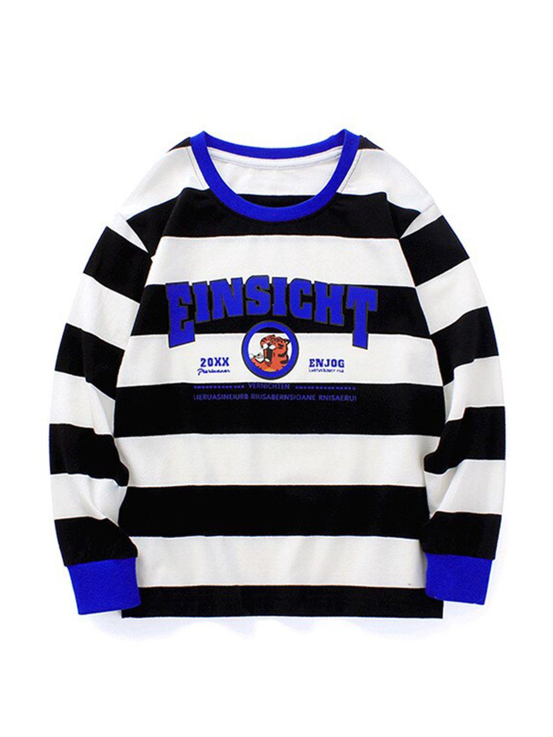 stylecast boys blue striped cotton sweatshirt