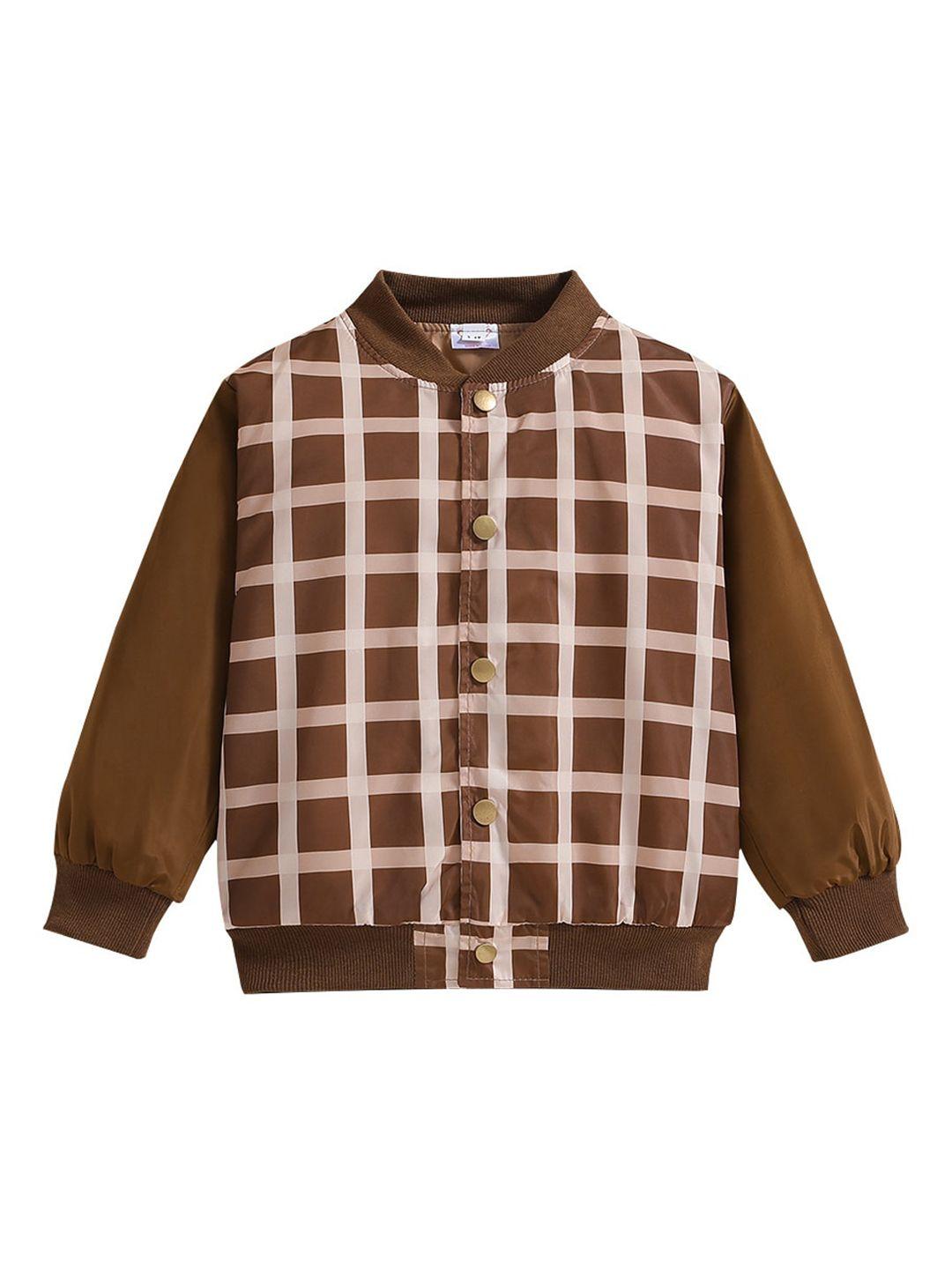 stylecast boys brown checked insulator tailored jacket