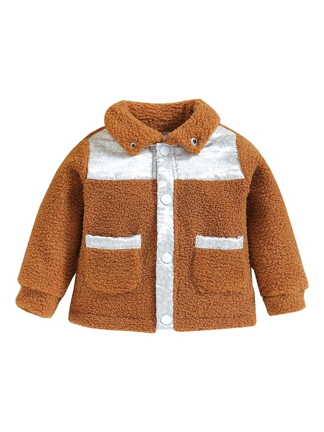 stylecast boys brown insulator outdoor cotton open front jacket