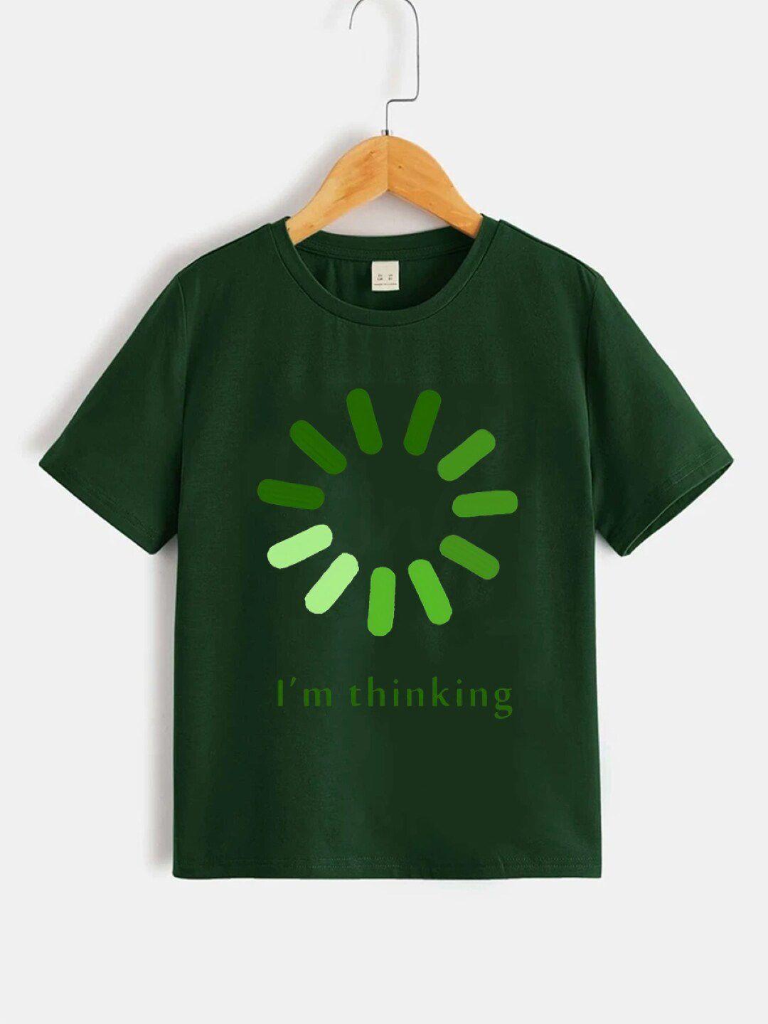 stylecast boys green geometric printed round neck regular t-shirt