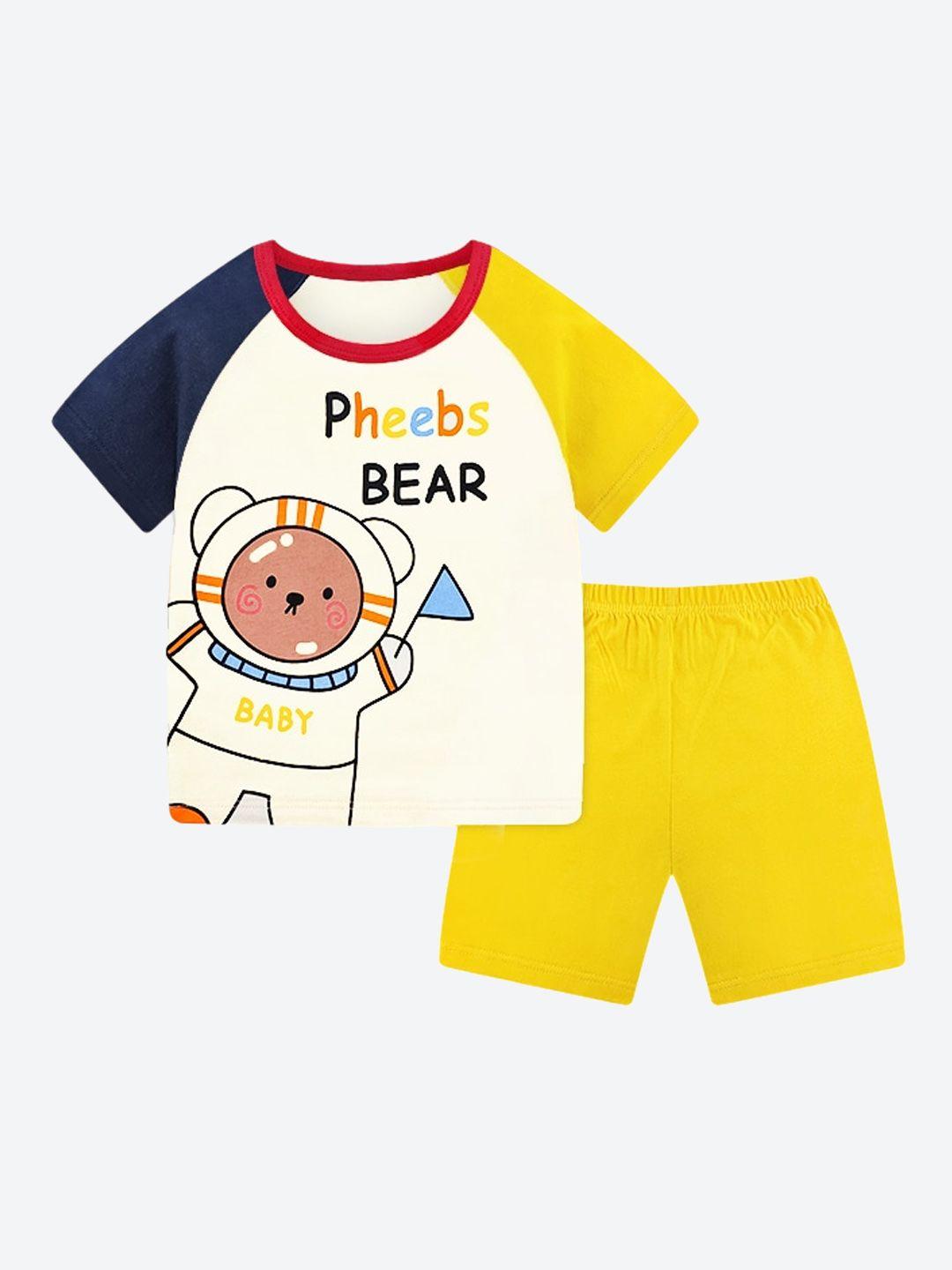stylecast boys printed cotton t-shirt and shorts