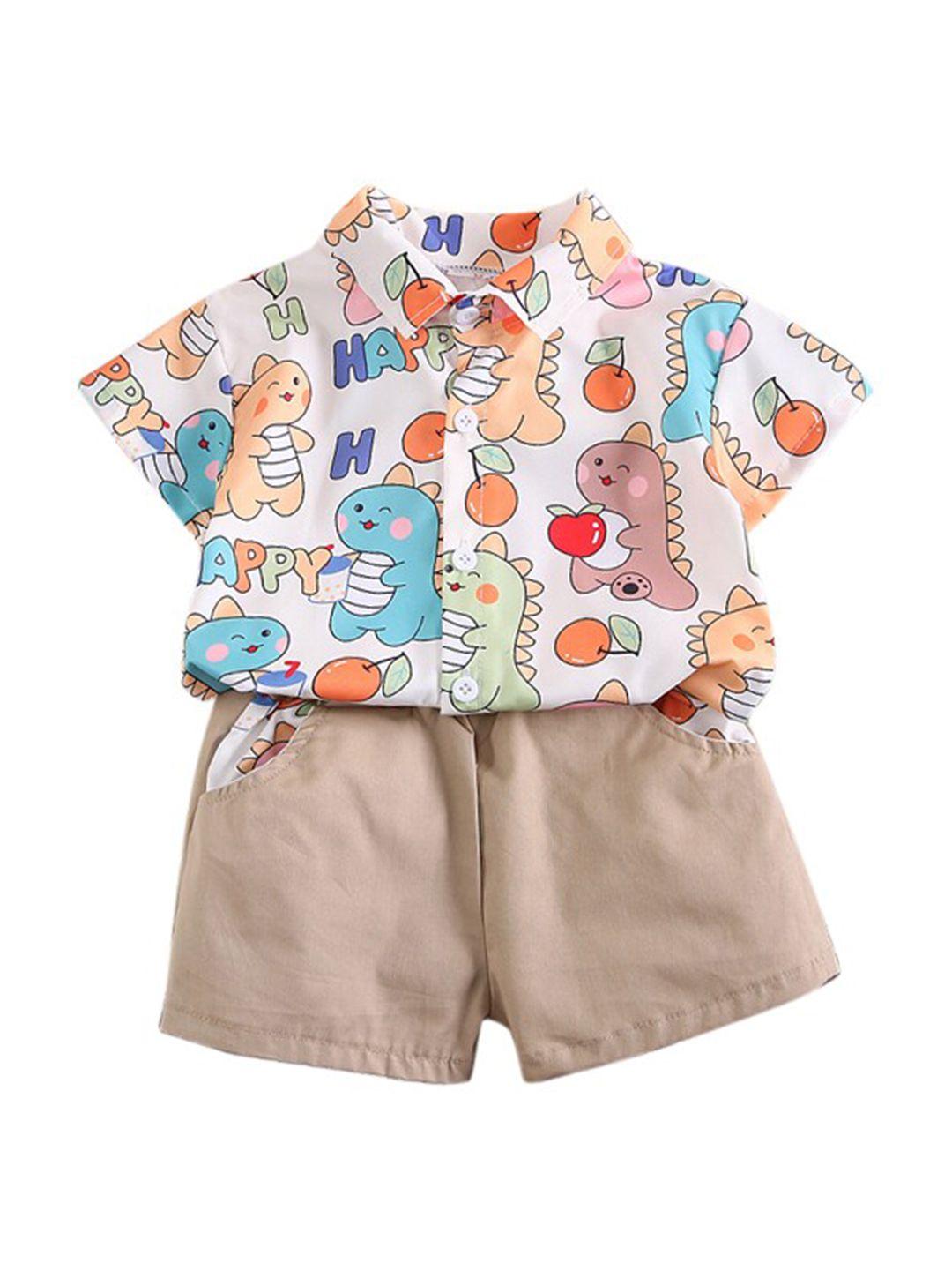stylecast boys printed shirt with shorts