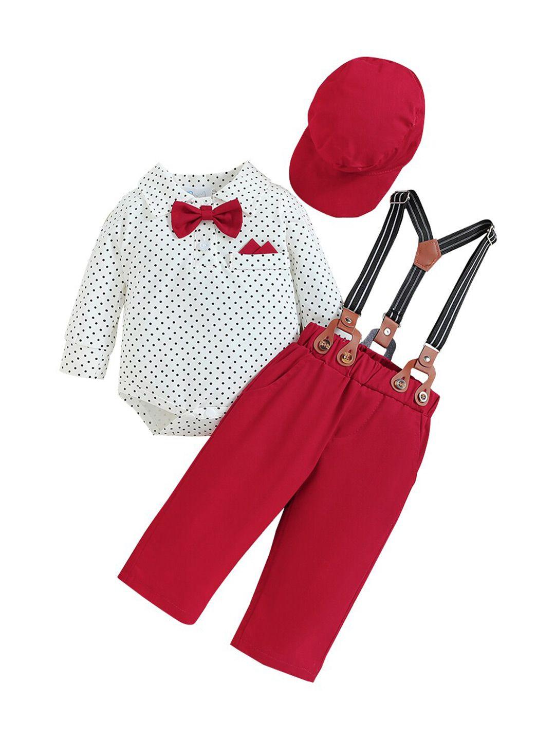 stylecast boys printed shirt with trousers and cap