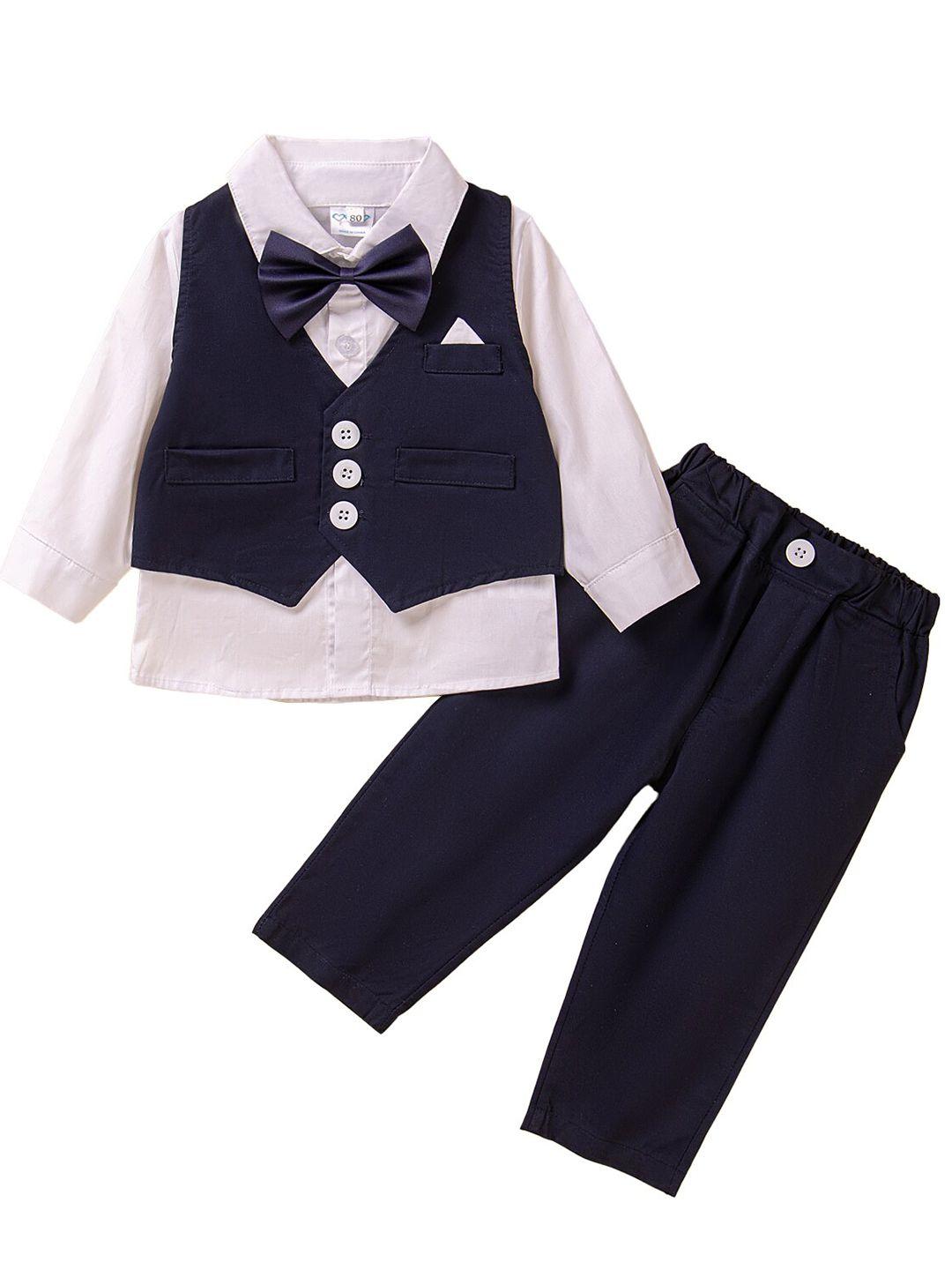 stylecast boys v-neck pure cotton 2 piece suit