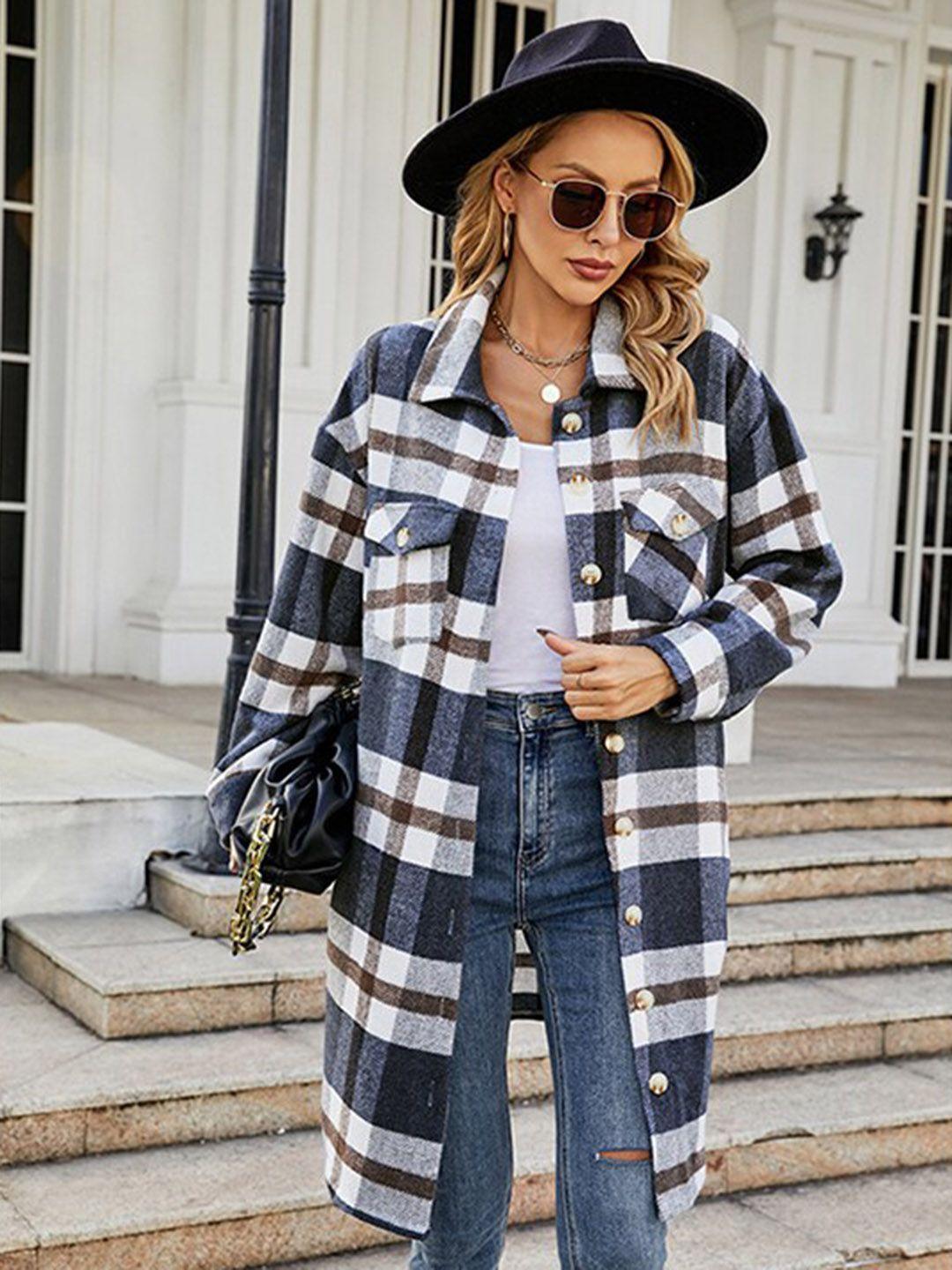 stylecast checked single breasted  overcoat