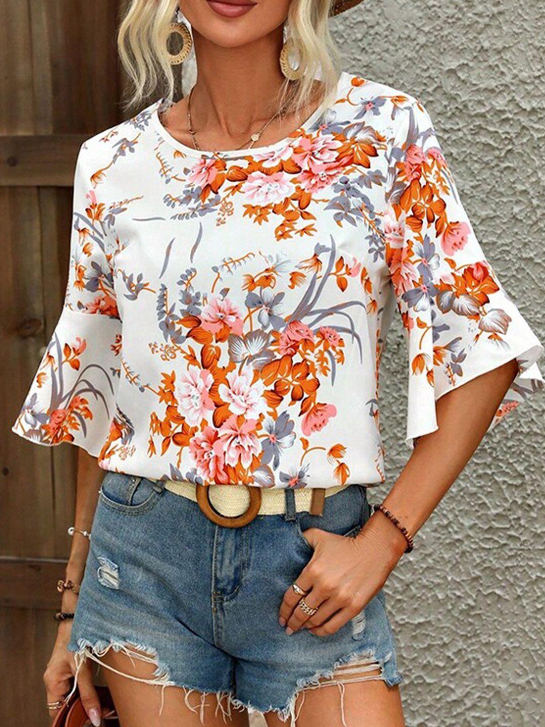 stylecast floral print bell sleeve top