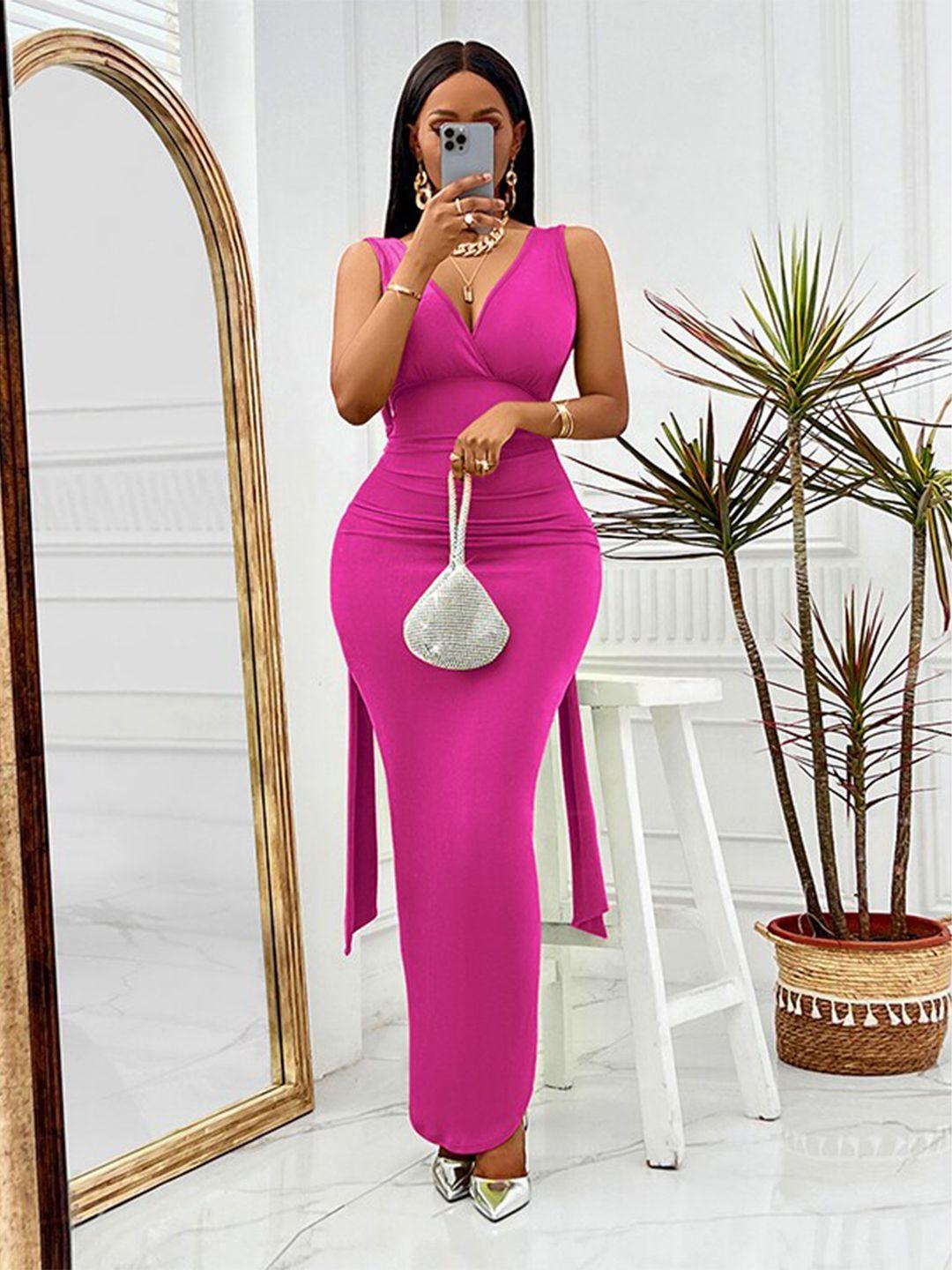 stylecast fuchsia bodycon maxi dress