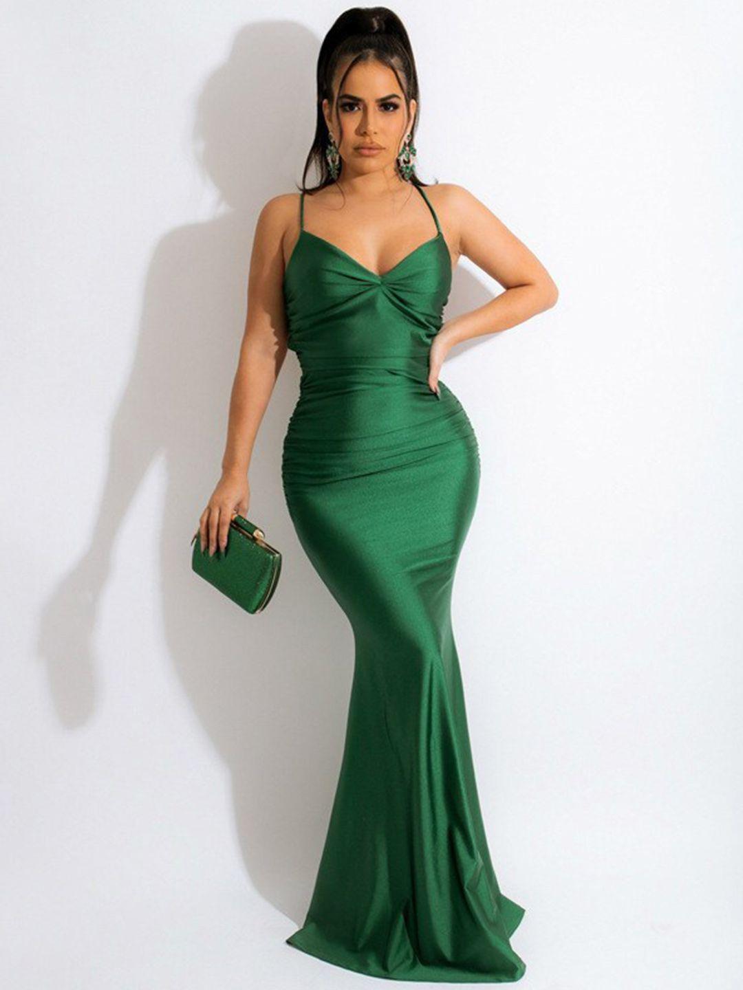 stylecast green & foliage green maxi dress