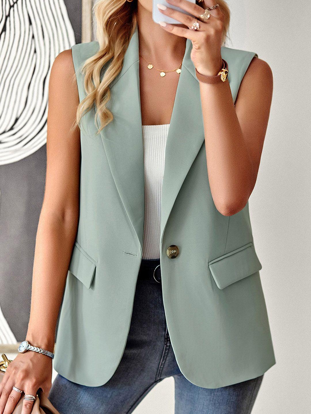 stylecast green lapel collar tailored jacket