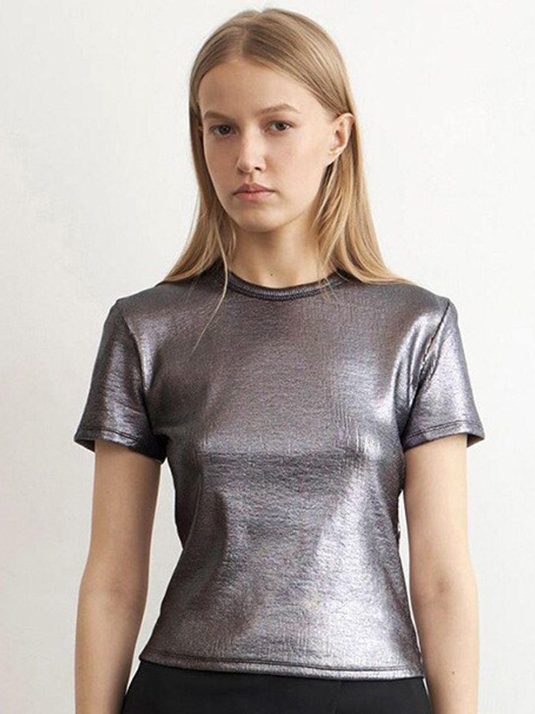 stylecast grey round neck top