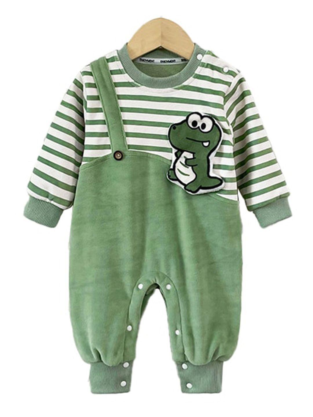 stylecast infant boys green graphic printed rompers
