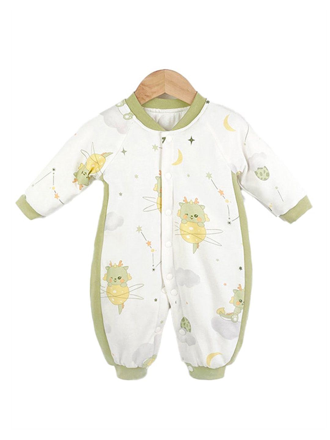 stylecast infant boys green printed rompers