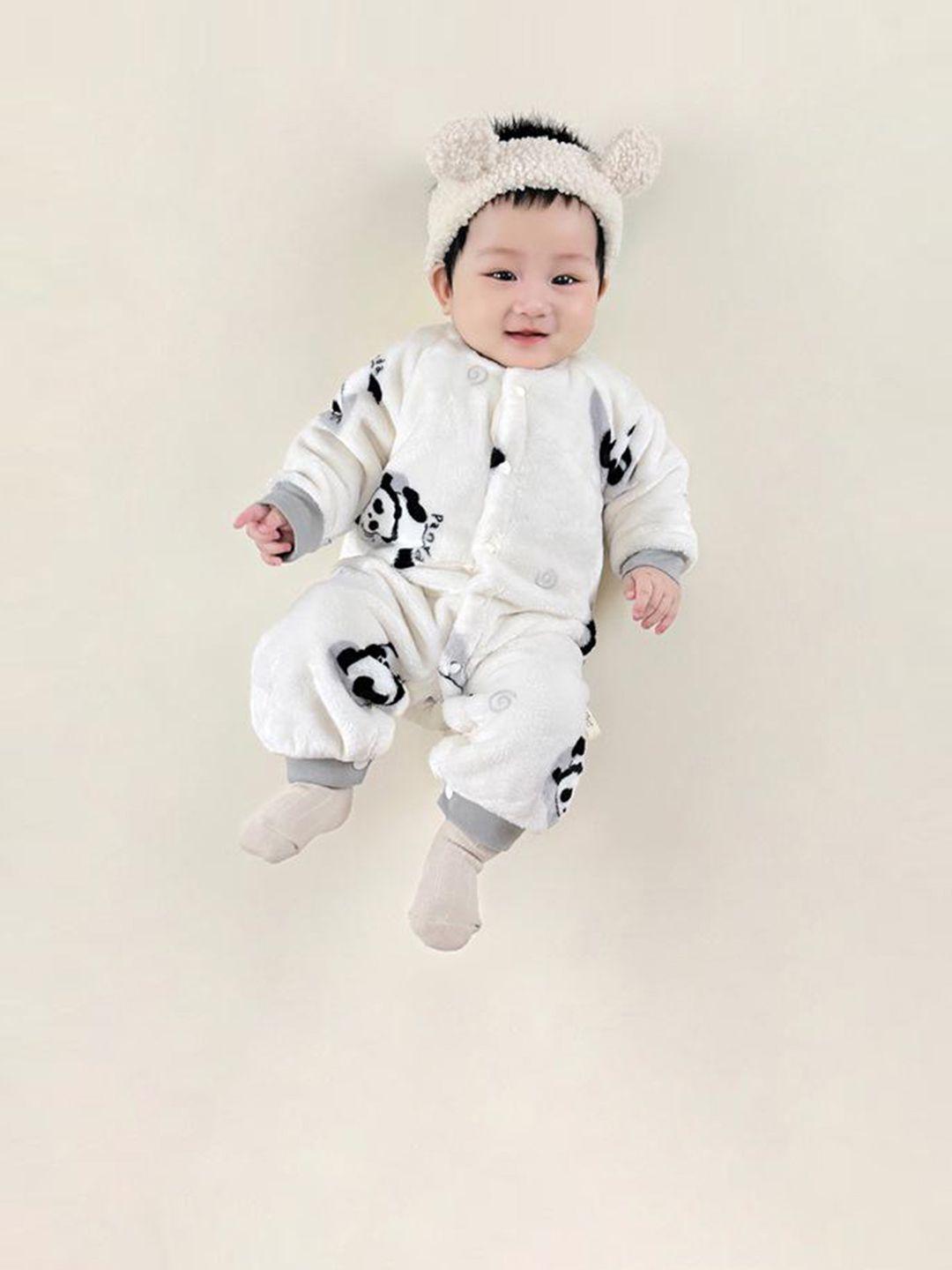 stylecast infant boys grey graphic printed rompers