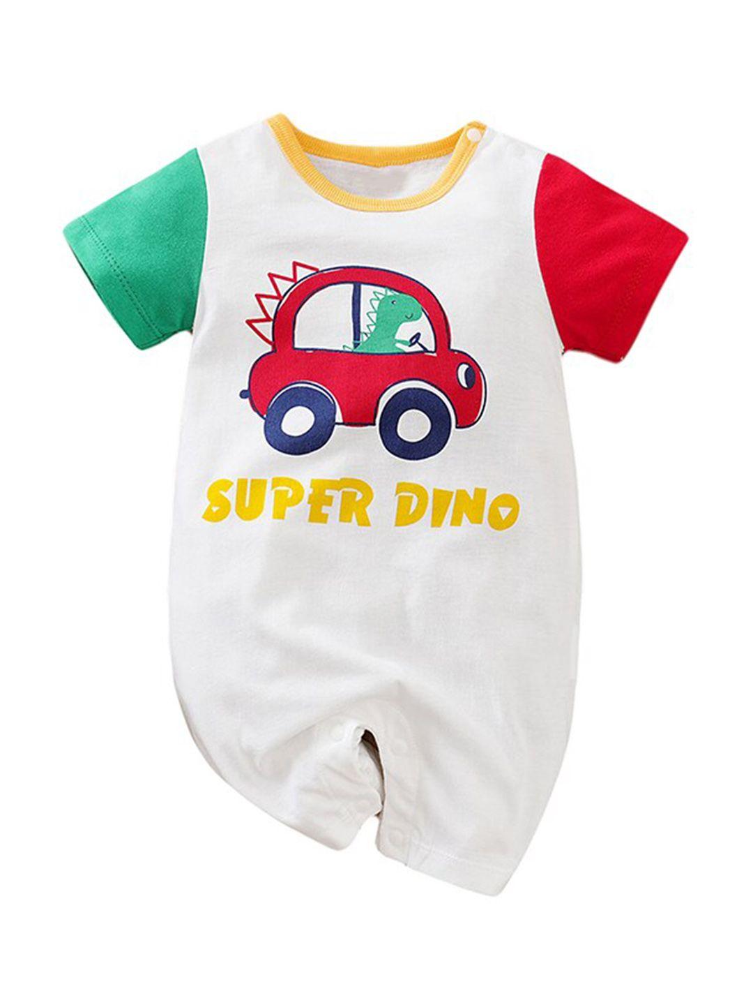 stylecast infant boys printed pure cotton romper