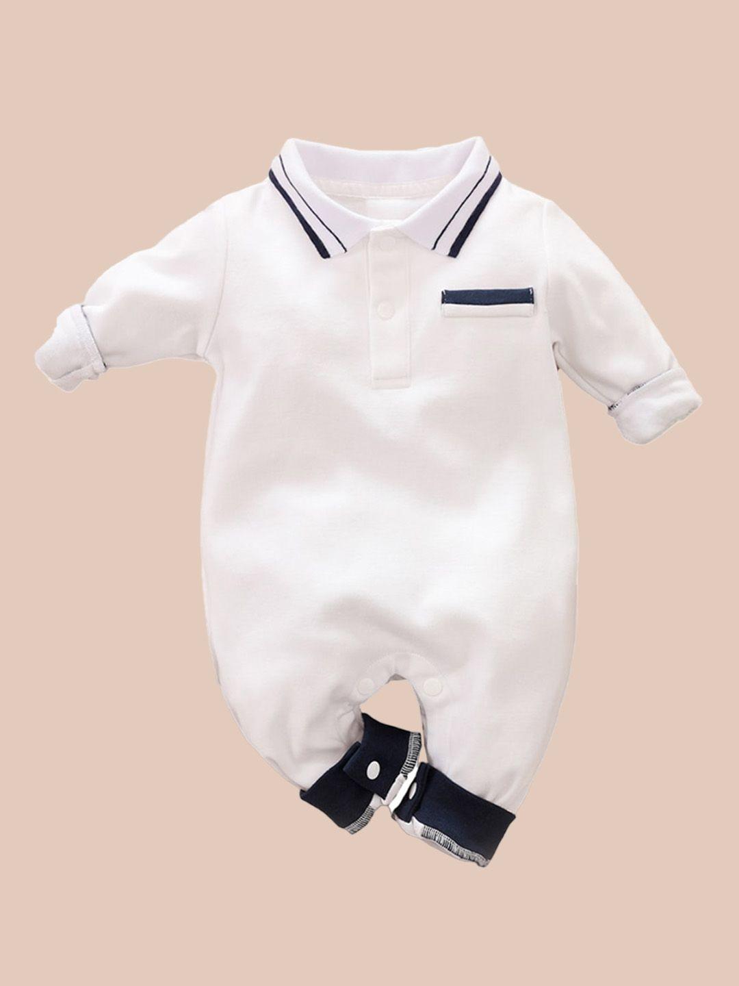 stylecast infant boys white cotton rompers