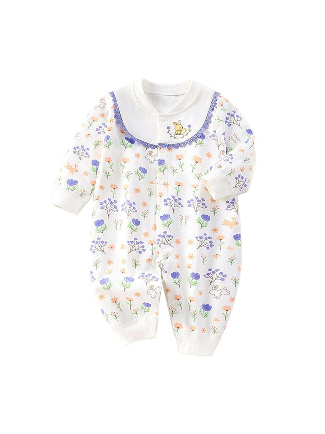 stylecast infant girls printed cotton rompers