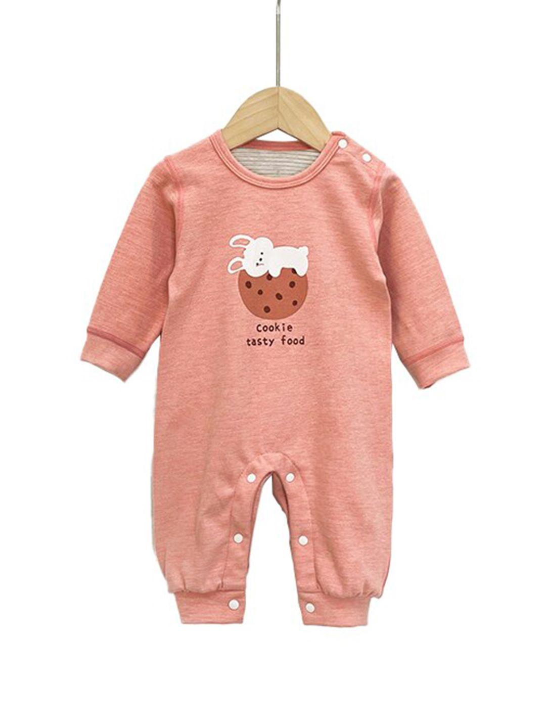 stylecast infants girls pink printed rompers