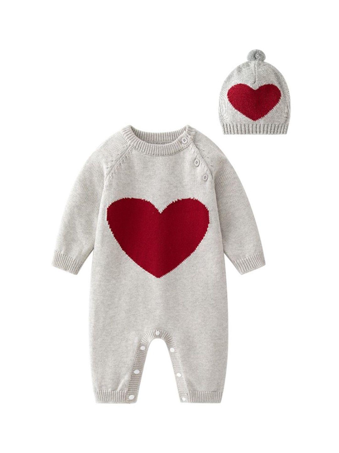 stylecast infants grey graphic printed cotton romper